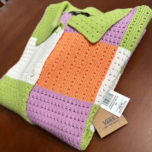 Vans Checker Short Sleeve Sweater XL - Picture 5 of 5